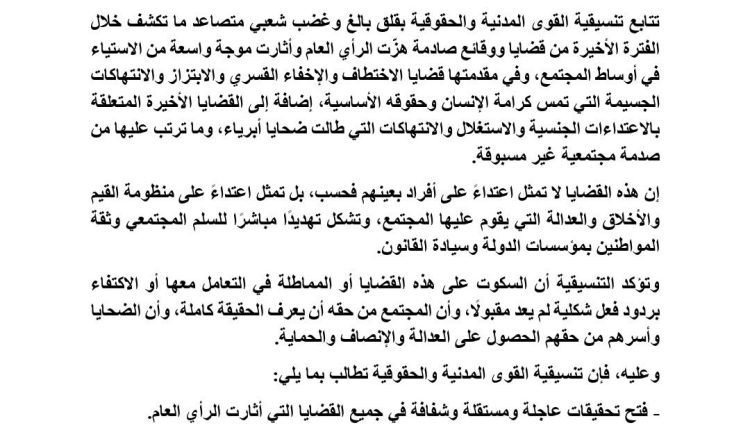 بيان-تنسيقية-القوى-المدنية-والحقوقية-عدن-الانتهاتكات-الجنسية